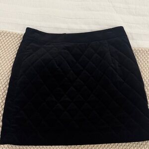 Frame Denim Black Quilted Mini Skirt